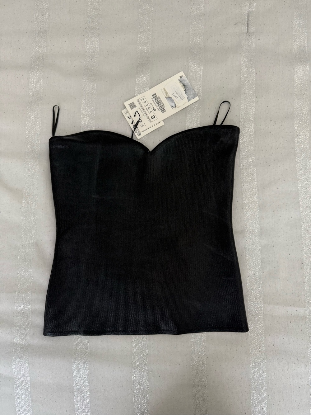 Zara Black Strapless Bustier top